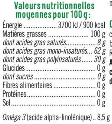 U Huile de colza Bouteille 1L packshot