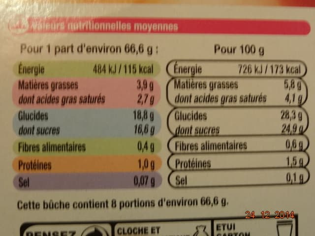 U Bûche glacée Passion, Coco, Framboise packshot