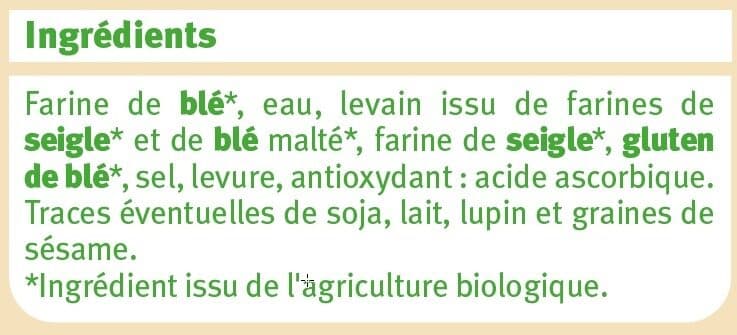 U Demi baguette de campagne précuite 250g packshot