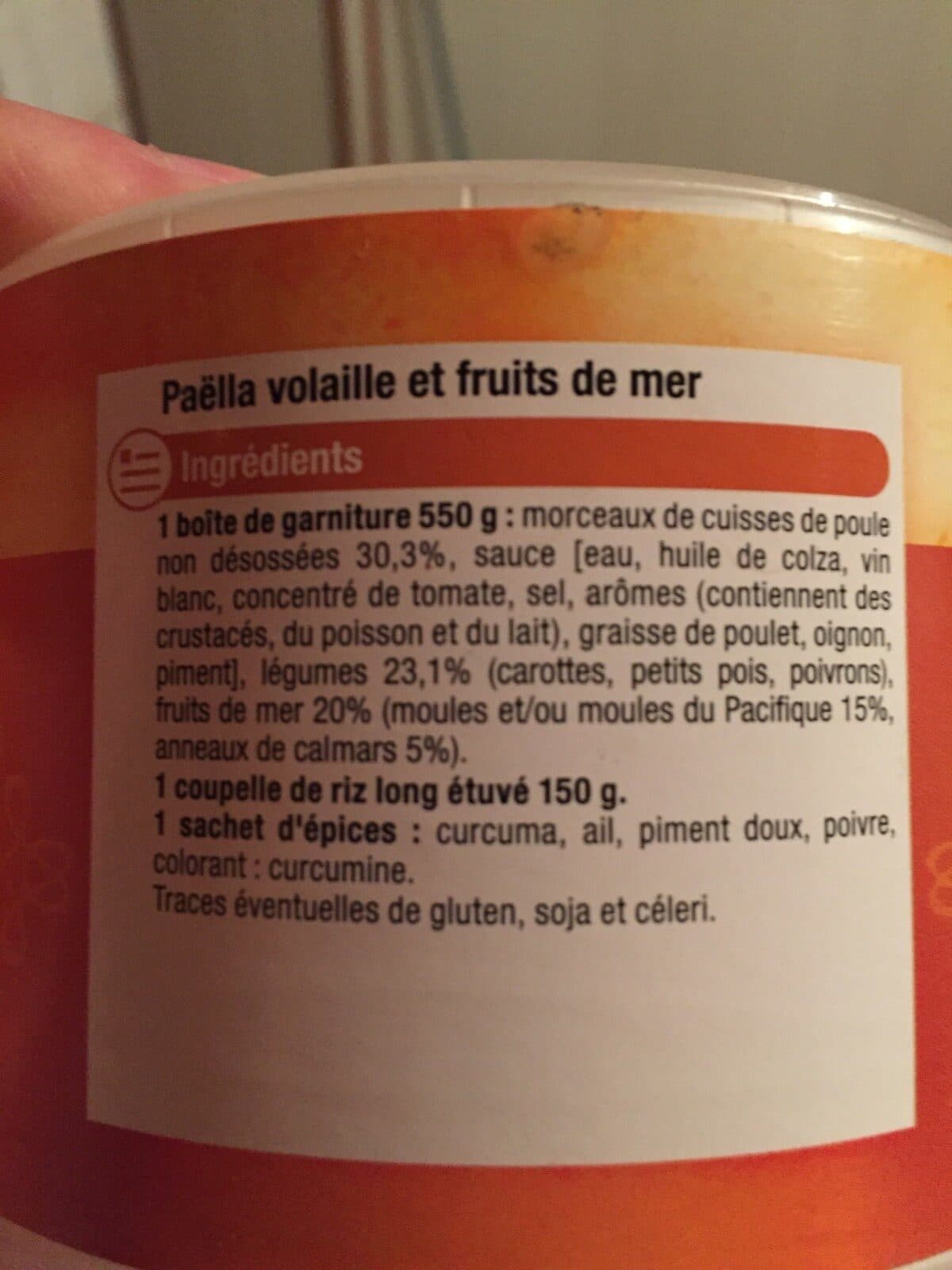 U Paella Volaille Et Fruit De Mer U packshot