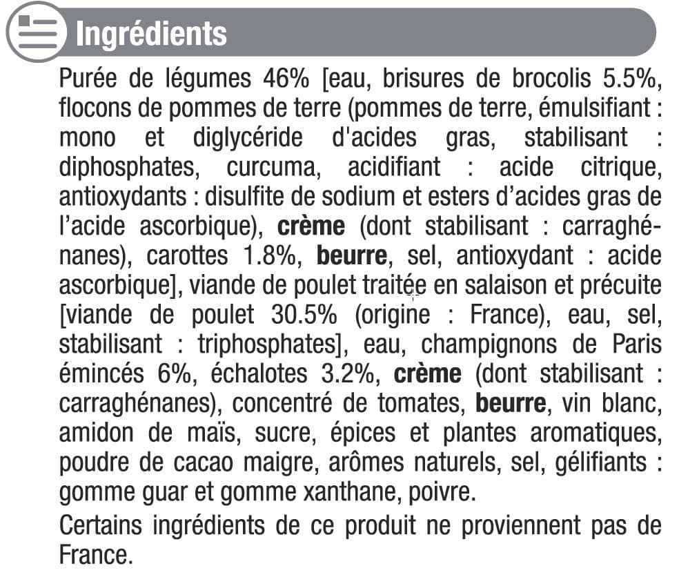 U Aiguillettes poulet sauce chasseur packshot