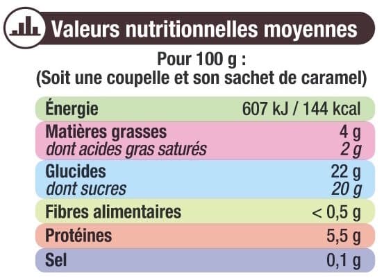 U Dessert Ile Flottante et sachet caramel - 4 pots de 100g packshot