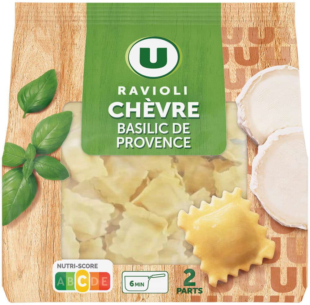 U Ravioli au chèvre basilic de Provence 300g packshot