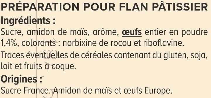 U Préparation pour flan patissier aux oeufs paquet de 720g packshot