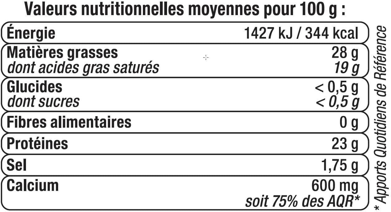 U Fromage à Raclette sans croute tranchée, 27%mg, 400g packshot