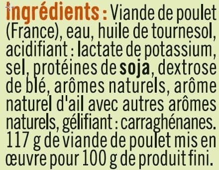 U Emincés de poulet grillé au four - 2x75g packshot