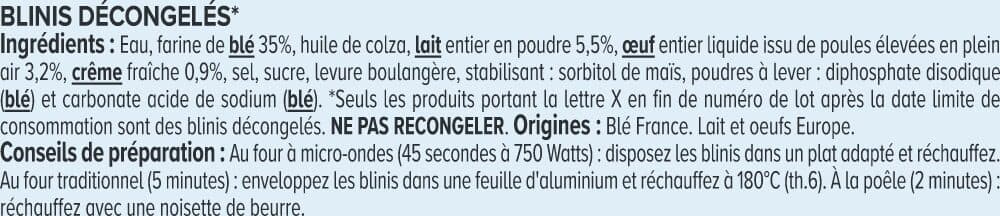 U Mini-blinis cocktail paquet de 135g packshot