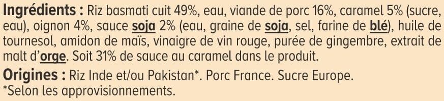 U Porc au caramel et riz 300g packshot