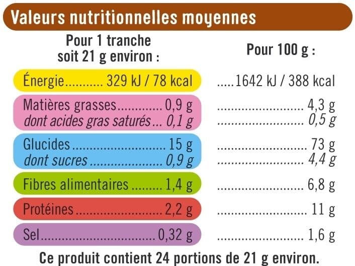 U Pain grillé au blé complet 500g packshot