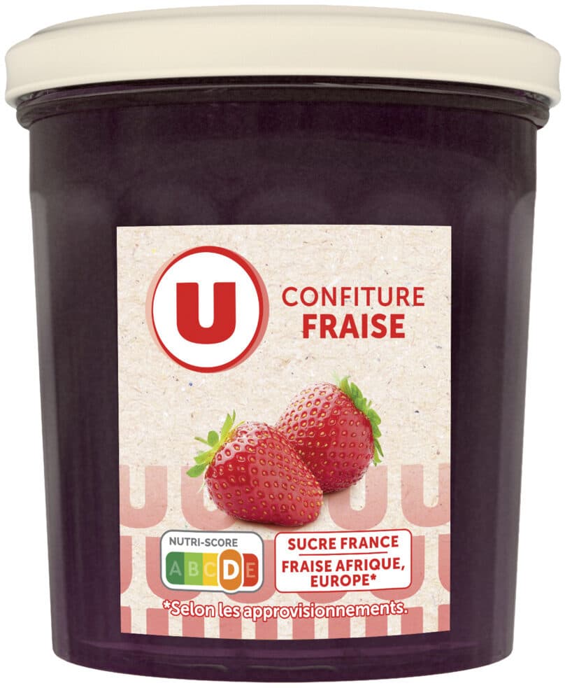 U Confiture de fraises 370g packshot