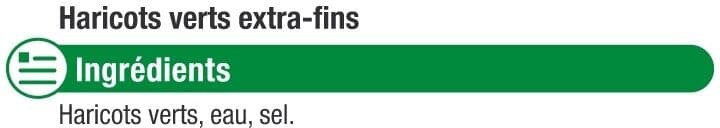 U Haricots verts extra-fins - Bocal de 345g net égoutté packshot