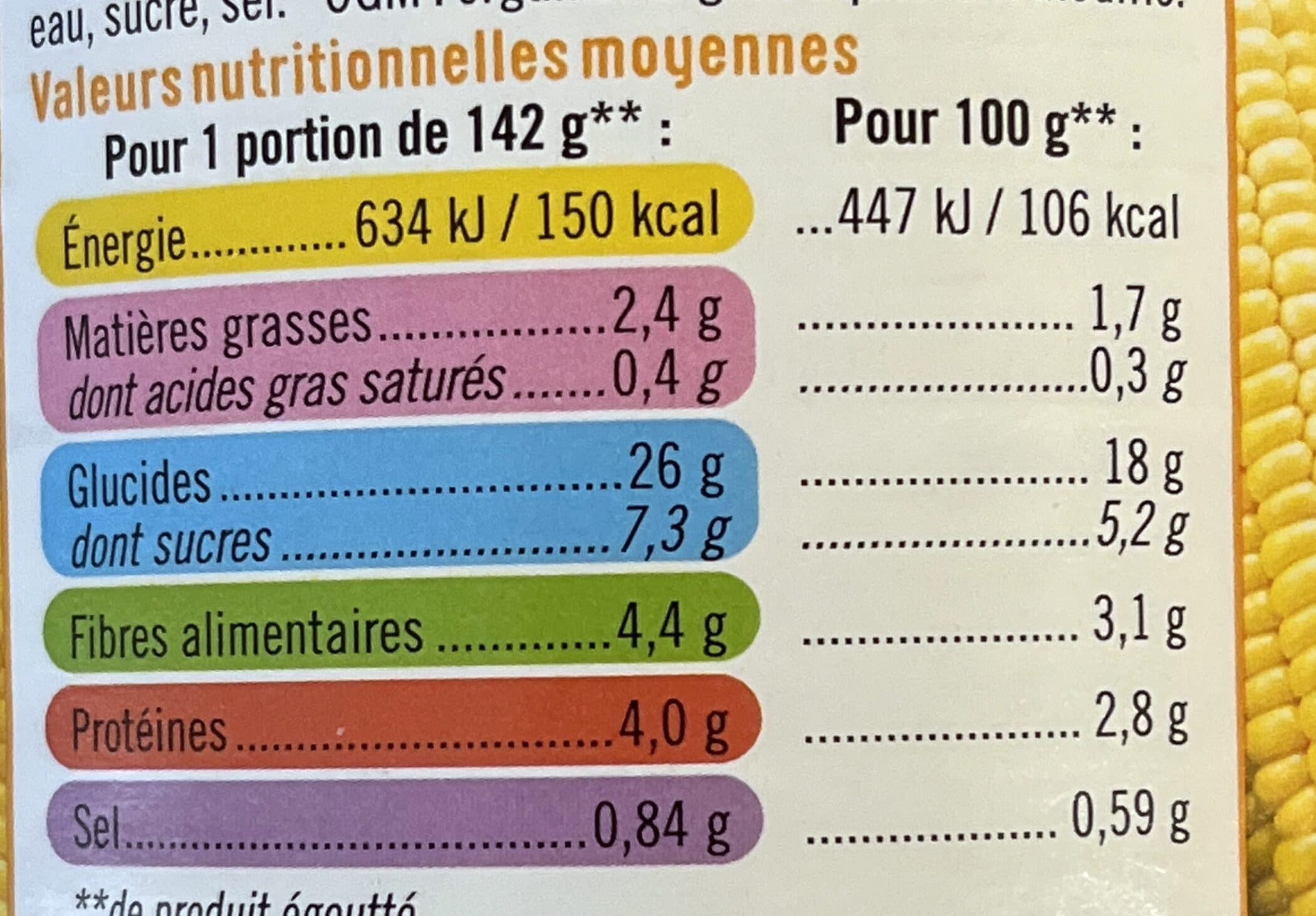 U Maïs doux en grains - Boîte 285g packshot