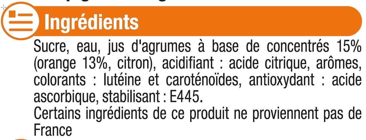 U Sirop d'orangeade packshot