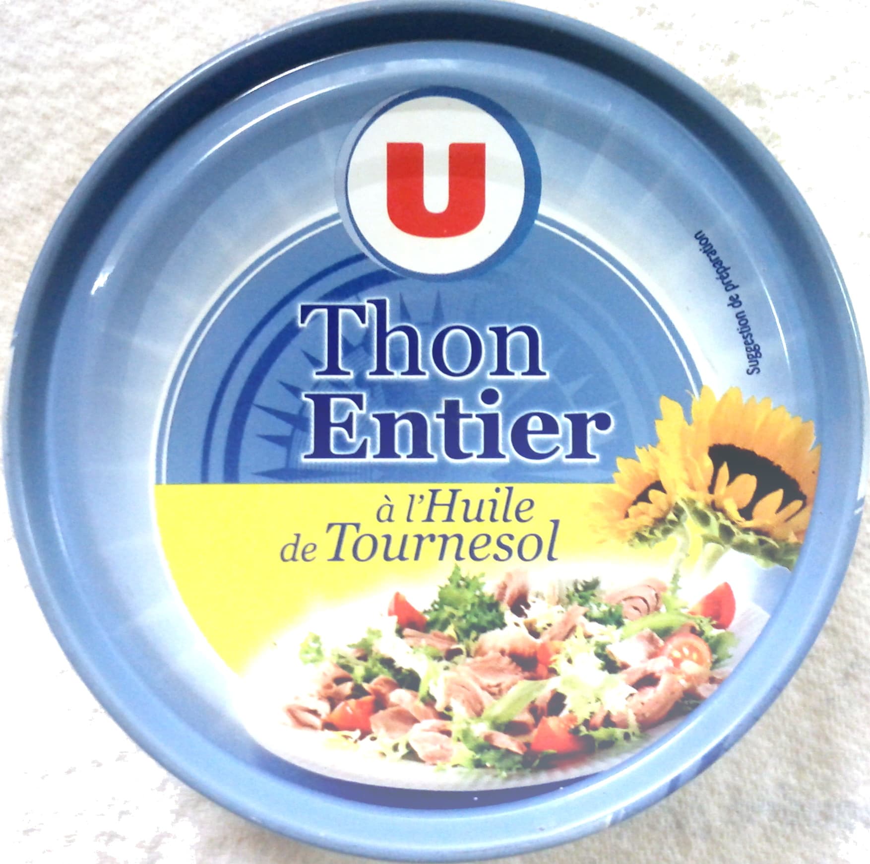 U Thon Entier à l'Huile de Tournesol packshot