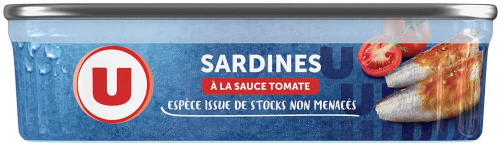 U Sardines à la sauce tomate boîte de 135g packshot