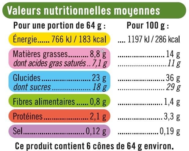 U Cônes glacés chocolat pistache x6 packshot