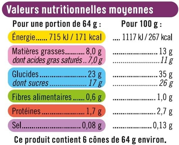 U Cônes glacés rhum raisins x6 packshot