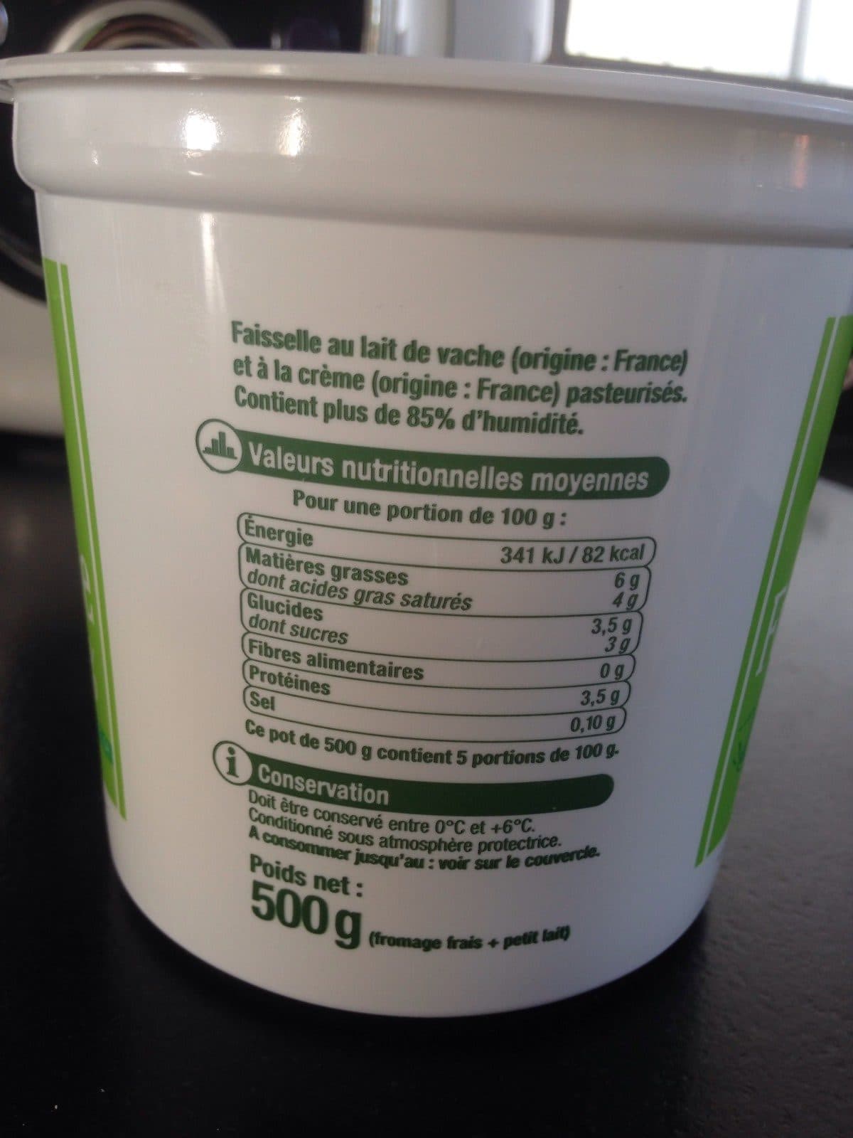 U Fromage frais en faisselle U, 6%MG, 500g packshot