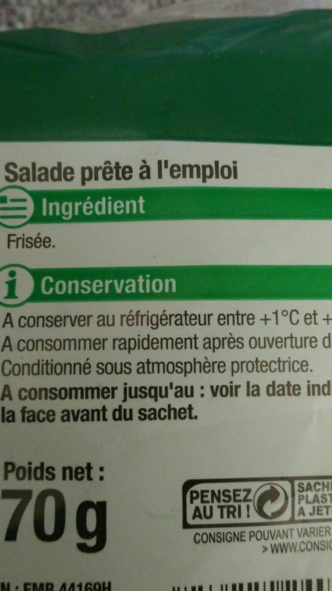U 100% coeur de frisée blanc packshot