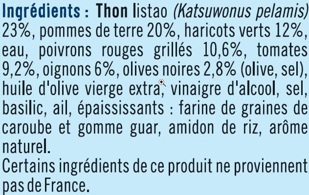 U Salade niçoise au thon bol de 250g packshot