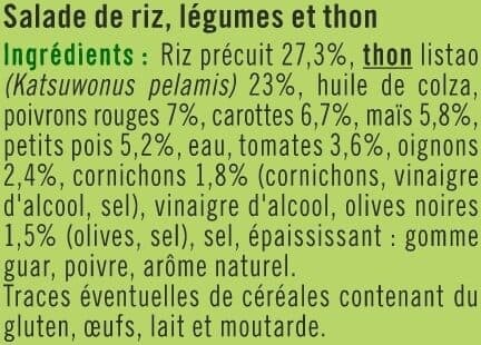 U Salade de riz au thon boîte de 250g packshot