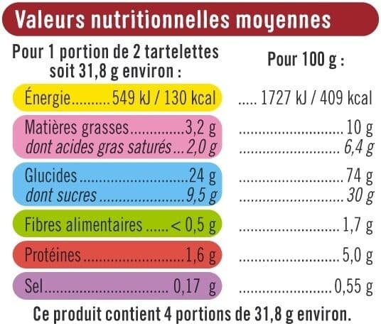 U Tartelettes carrées à la fraise 127g packshot