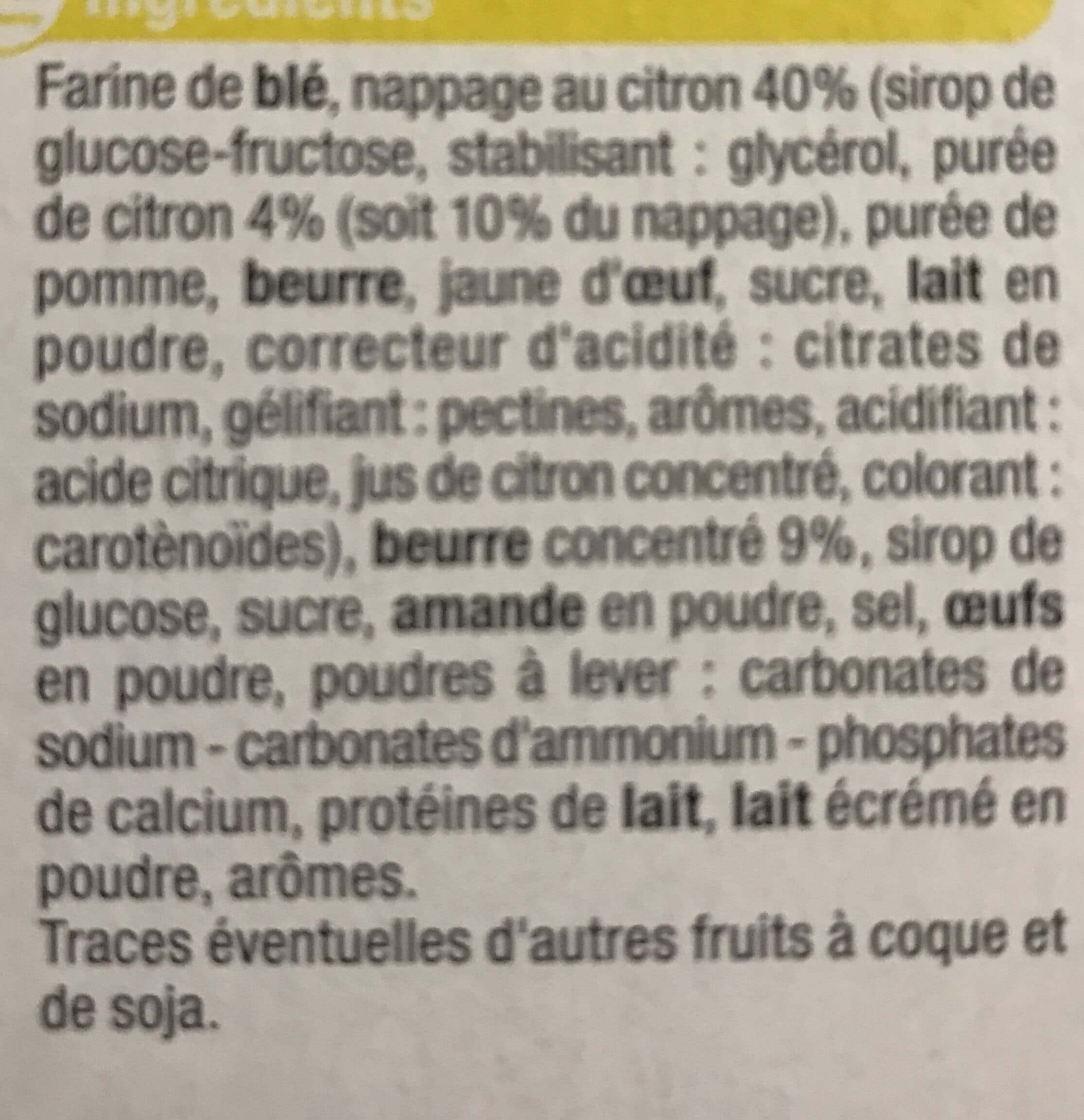 U Tartelettes carrees au citron U packshot