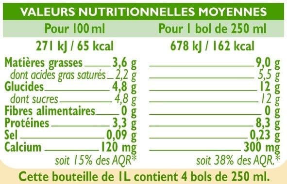 U Lait entier stérilisé UHT issu de l'agriculture biologique packshot