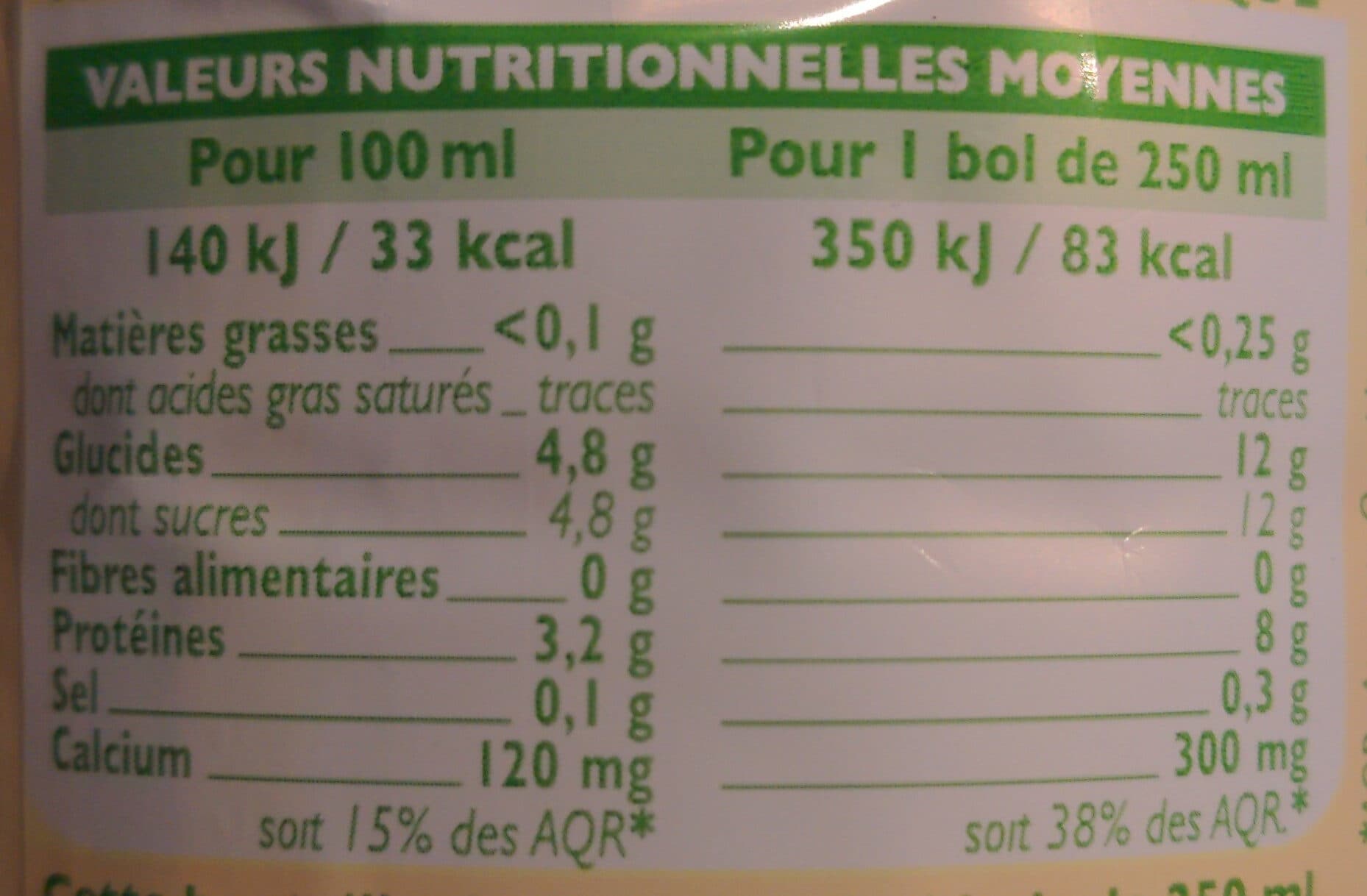 U Bio Lait UHT biologique écrémé Bio packshot