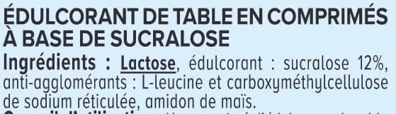 U Edulcorant de table 5 boîtes de 100 comprimés, 25g packshot