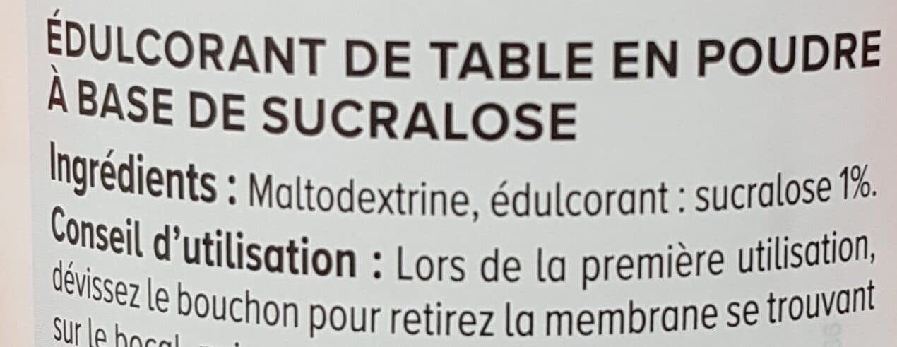 U Edulcorant de table en poudre bocal de 75g packshot
