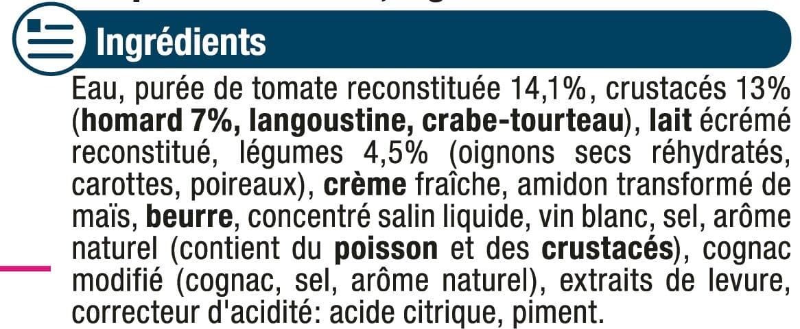 U Bisque de Homard packshot
