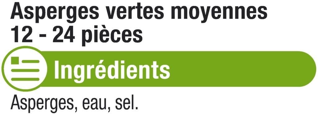 U Asperges vertes moyennes - Bocal de 185g net égoutté packshot