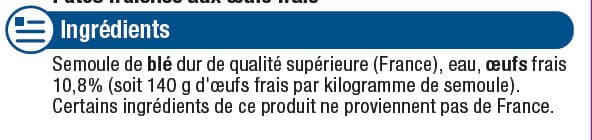 U Linguine aux oeufs frais 300g packshot