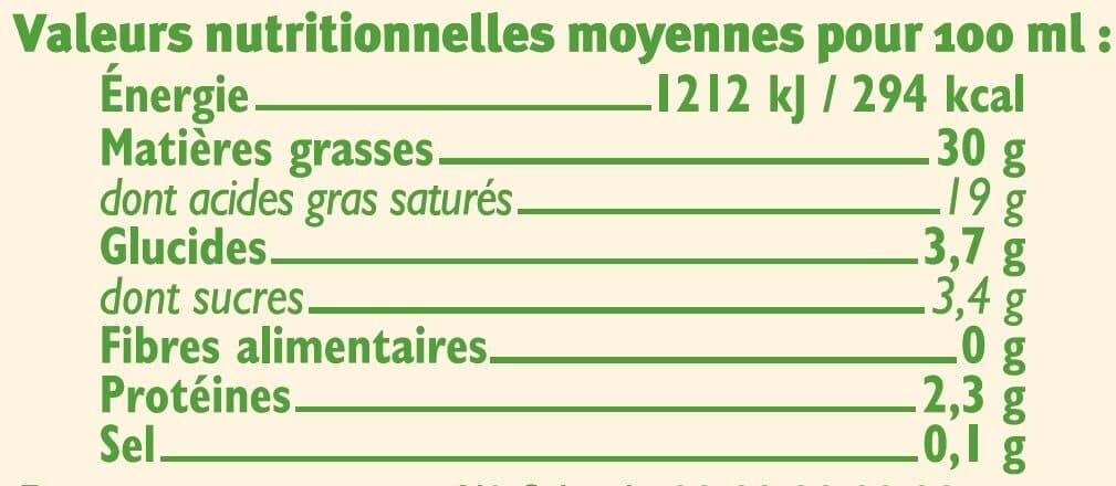 U Crème entière UHT 30%MG, 3x20cl packshot