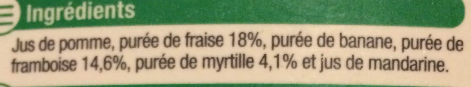 U Fraise framboise Myrtille Smoothie packshot