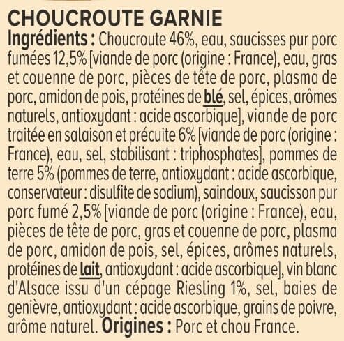 U Choucroute garnie boîte de 400g packshot
