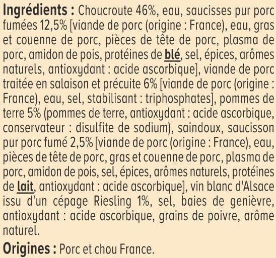U Choucroute garnie Boîte de 800g packshot
