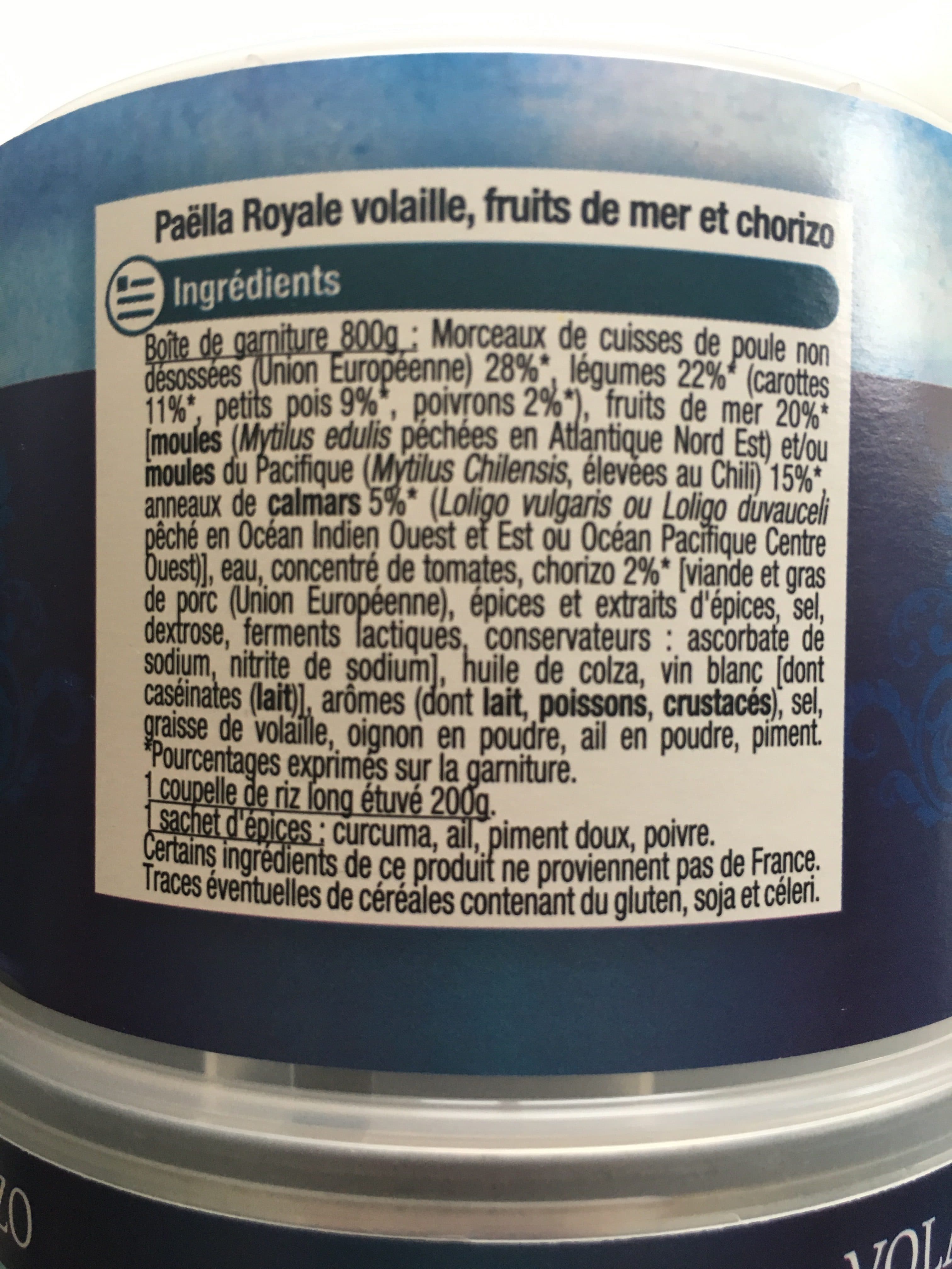 Produit u Paëlla Royale à La Volaille, Aux Fruits De Mer Et Chorizo U, packshot