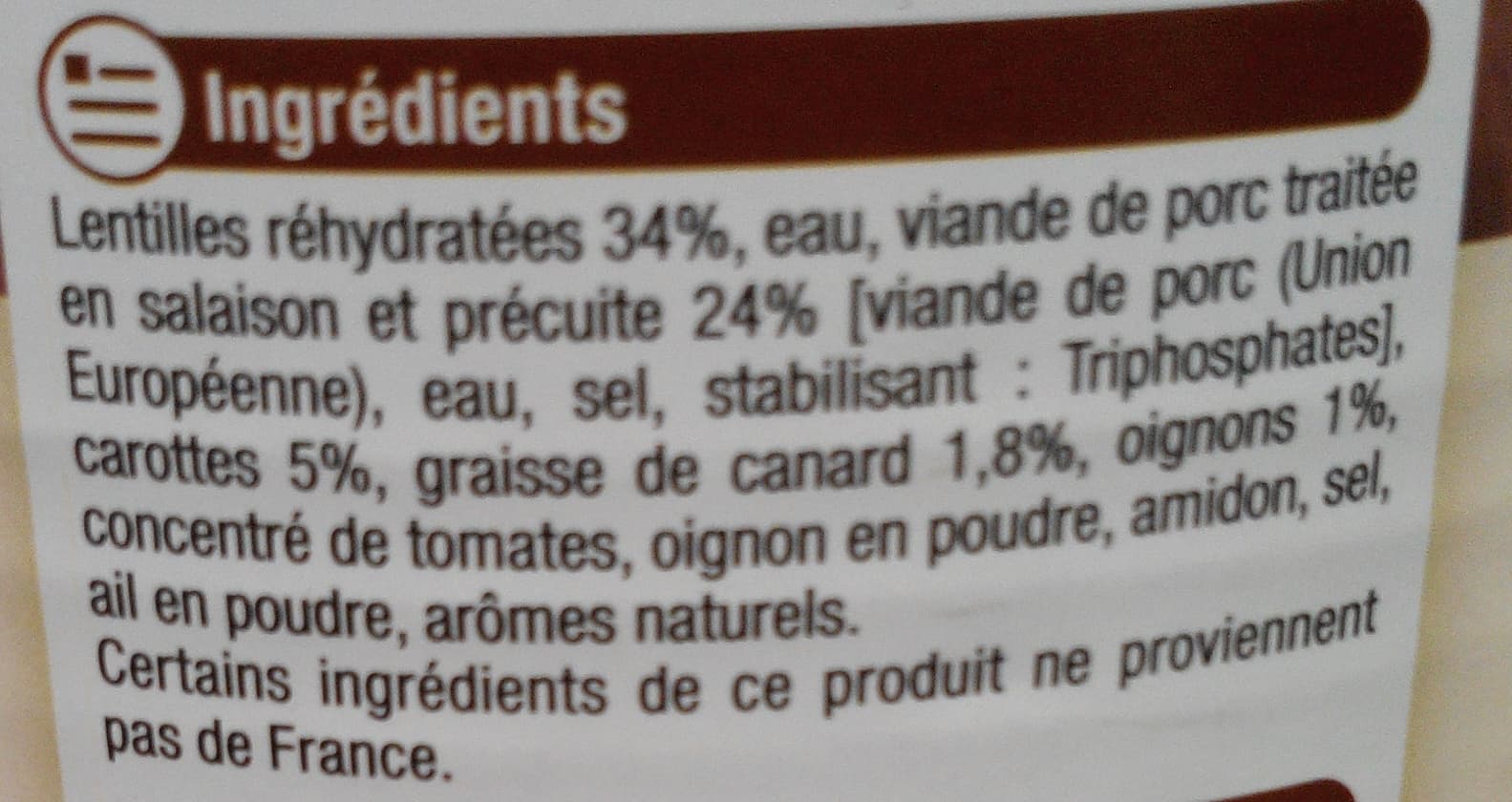 U Petit salé aux lentilles packshot