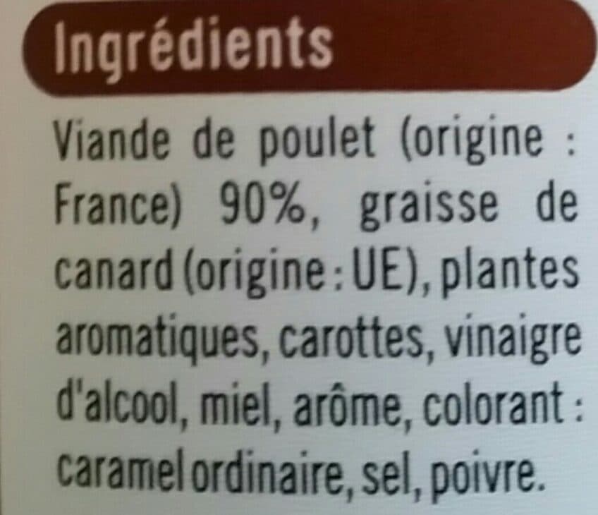 U Rillettes de poulet packshot