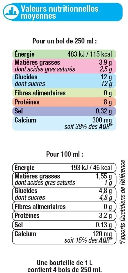 U Lait frais demi écrémé pasteurisé packshot