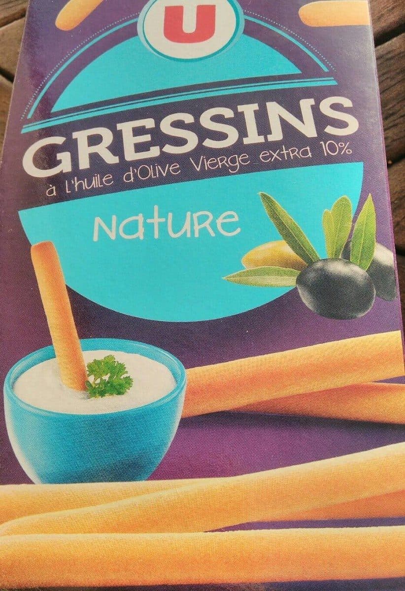 U Gressins à l'huile d'olive vierge extra packshot