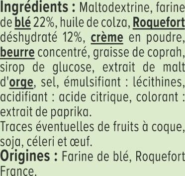 U Biscuits apéritifs Mini crêpes fourrées au roquefort étui de 65g packshot
