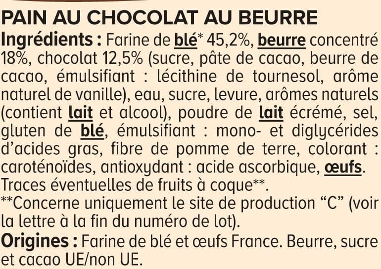 U Pains au chocolat pur beurre packshot