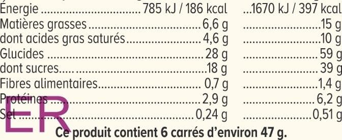 U Carrés fourrés saveur amande pur beurre 6 unités 280g packshot