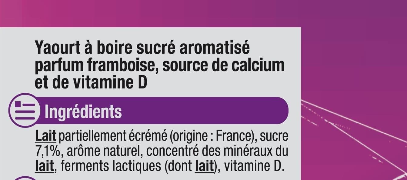 U Yaourt à boire framboise packshot