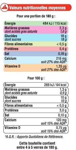 U Yaourt à boire fraise packshot