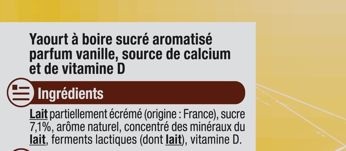 U Yaourt à boire vanille packshot