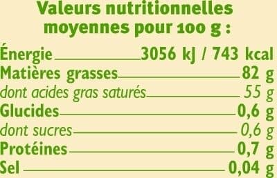 U Beurre doux 82%mg, plaquette de 250g packshot
